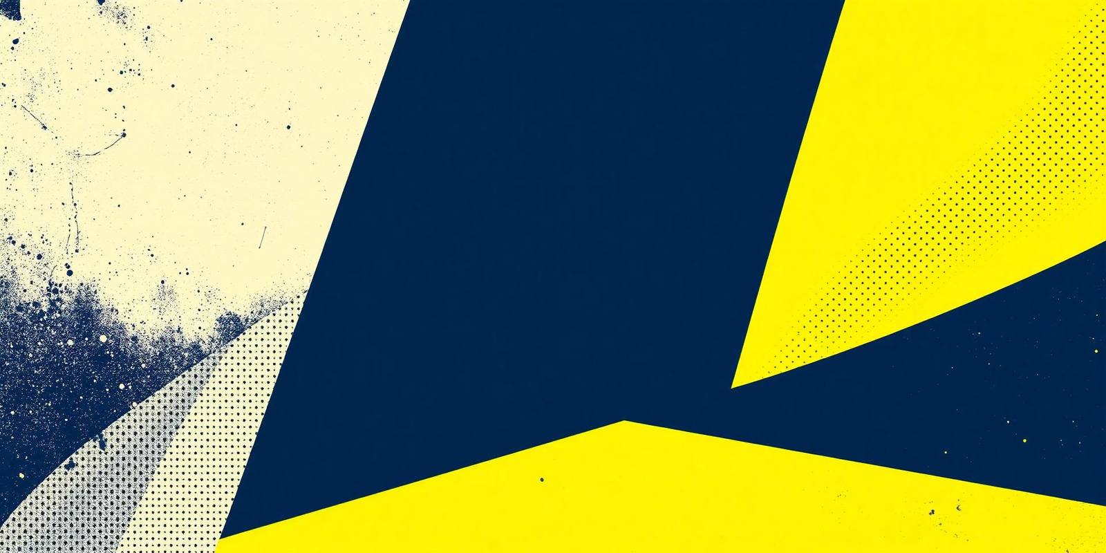 Bold riso-style graphic of diagonal navy, chalk and lime shapes